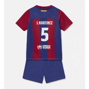 Maillot de foot Barcelona Inigo Martinez #5 Domicile enfant 2023-24 Manches Courte (+ pantalon court)